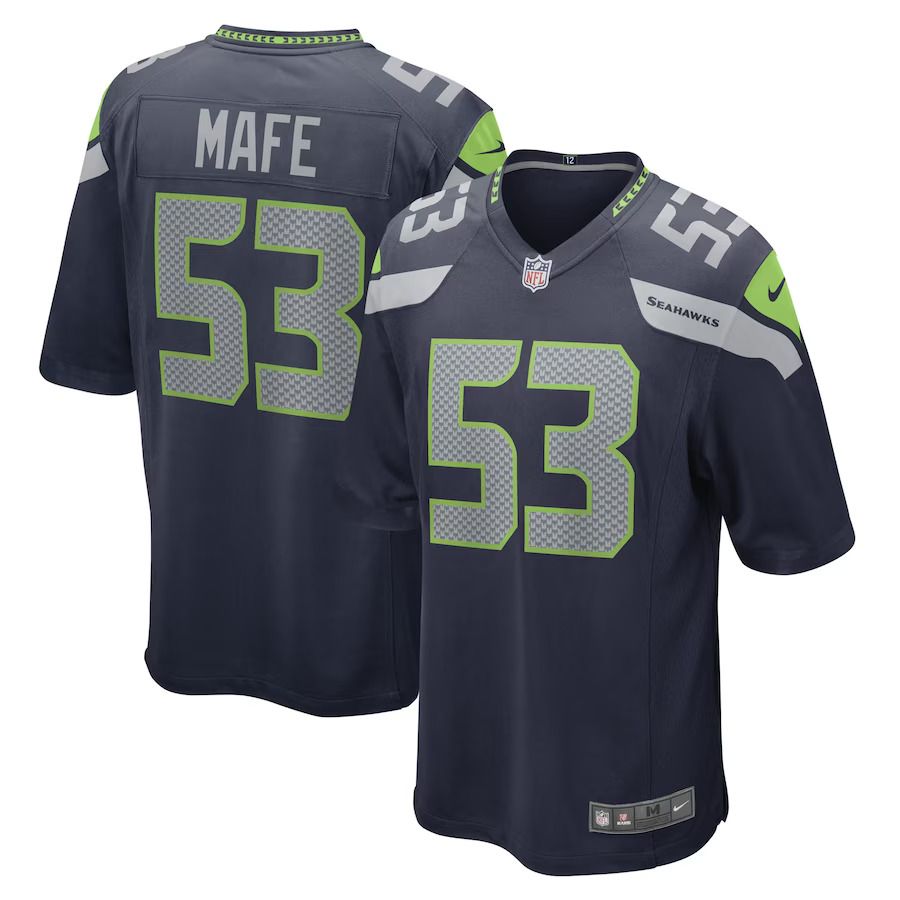 Men Seattle Seahawks #53 Boye Mafe Nike College Navy Game Player NFL Jersey